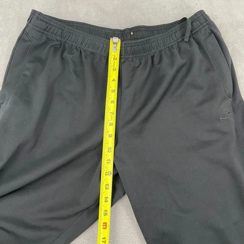 C9 By Champion Track Pants Men XL Black Straight Leg Drawstring Athletic Running